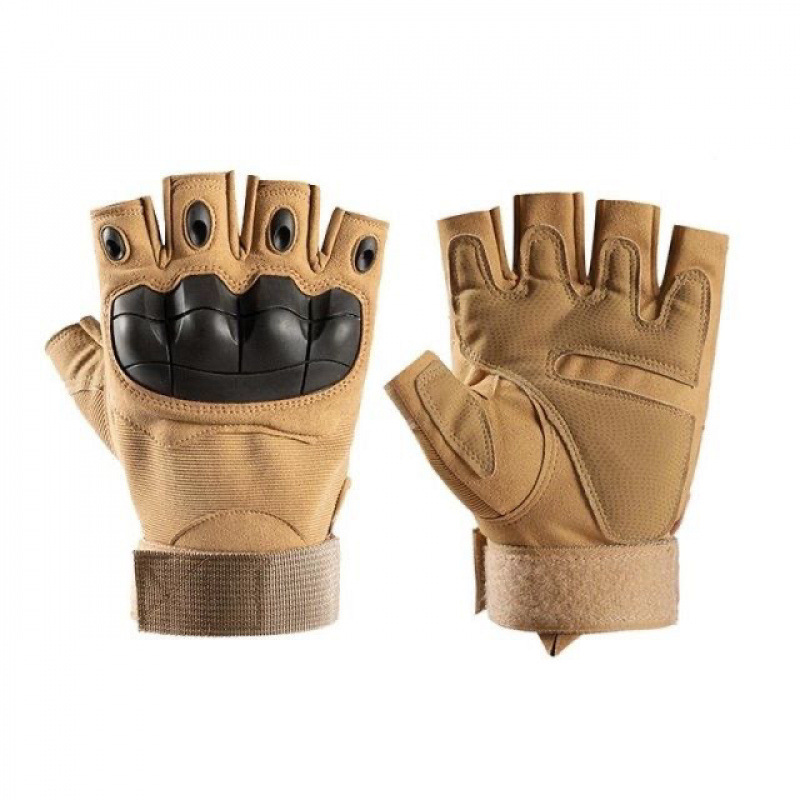 Guantes tácticos de lucha de medio dedo para hombres con cojín de cáscara dura antideslizante equipo de ejercicios físicos de motocicleta de medio corte