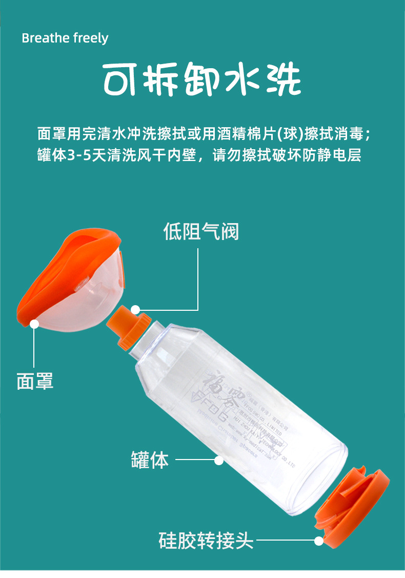 医用口鼻气雾剂给药器婴幼儿童成人吸入储雾罐喷雾筒式吸舒-阿里巴巴