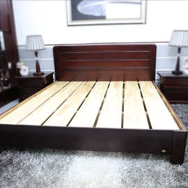 26X8家具品质经济实木双人床单人床红橡木轻奢床现代简约高低箱床