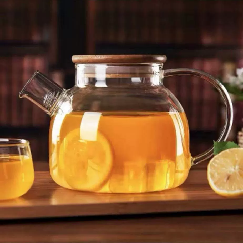 Glass teapot for home use, capacious set