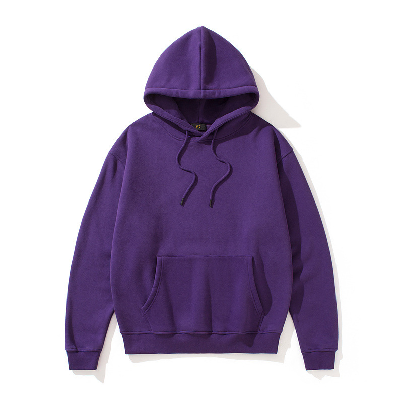 Men's Hooded Sweatshirt Heavyweight Solid Colour Urban Style_voghion.com