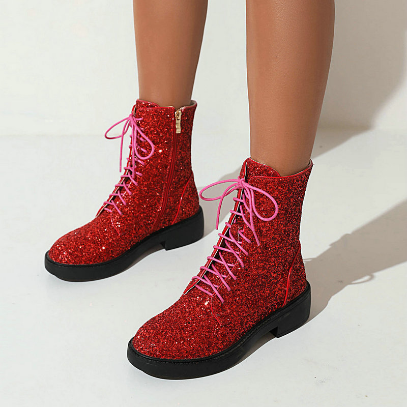 Women's Streetwear Solid Color Round Toe Martin Boots display picture 2