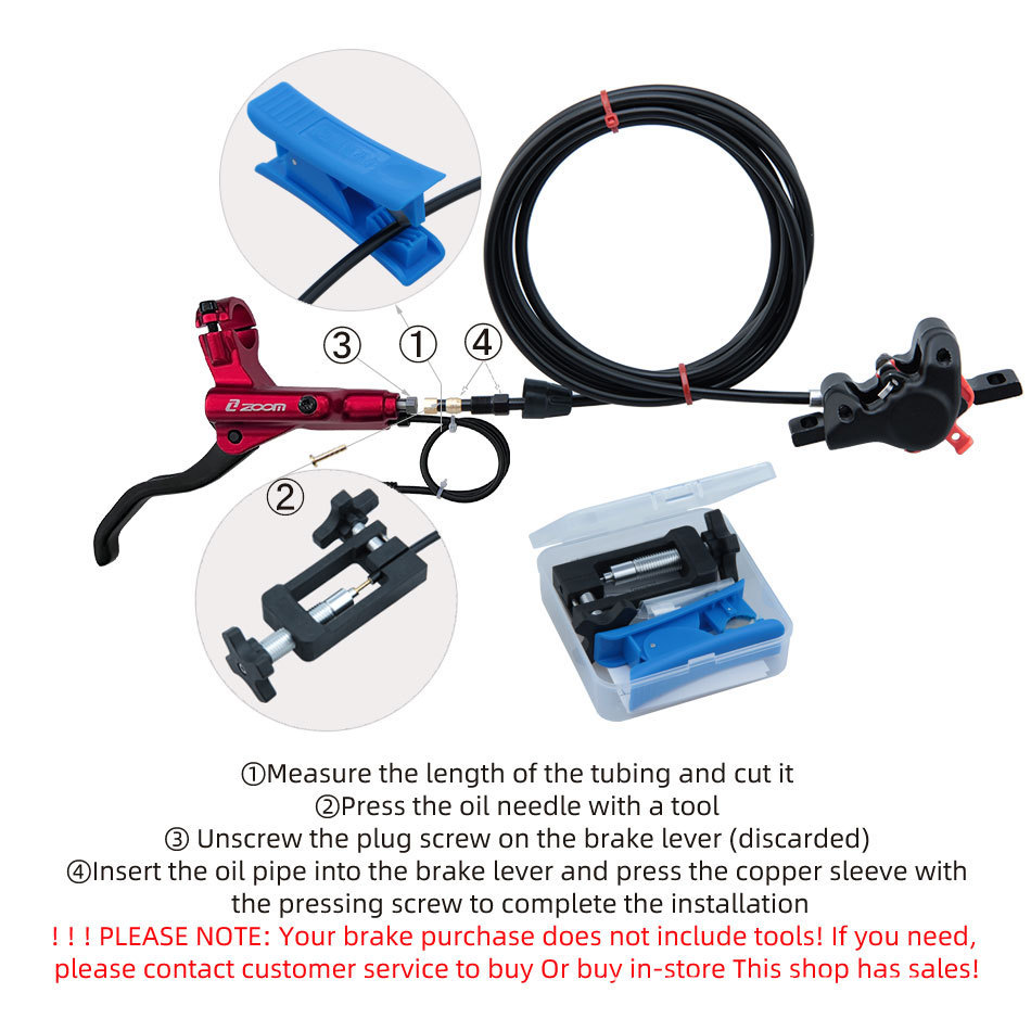 ZOOM HB875E freno de aceite de corte de energía ZOOM derecha, scooter eléctrico, disco de aceite, freno de disco hidráulico, accesorios de ensamblaje de freno