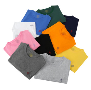 Xiaoma Logo Cross-Border Summer Men's Round Neck T-Shirt Short-Sleeved Slim Cotton Embroidered Rl Top Casual Versatile Cotton