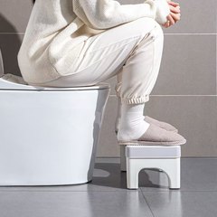 クロスボーダー便器しゃがみ用プラスチック製スツール、トイレ、滑り止めフットスツール、バスルーム用子供用高さ調節可能なフットスツール
