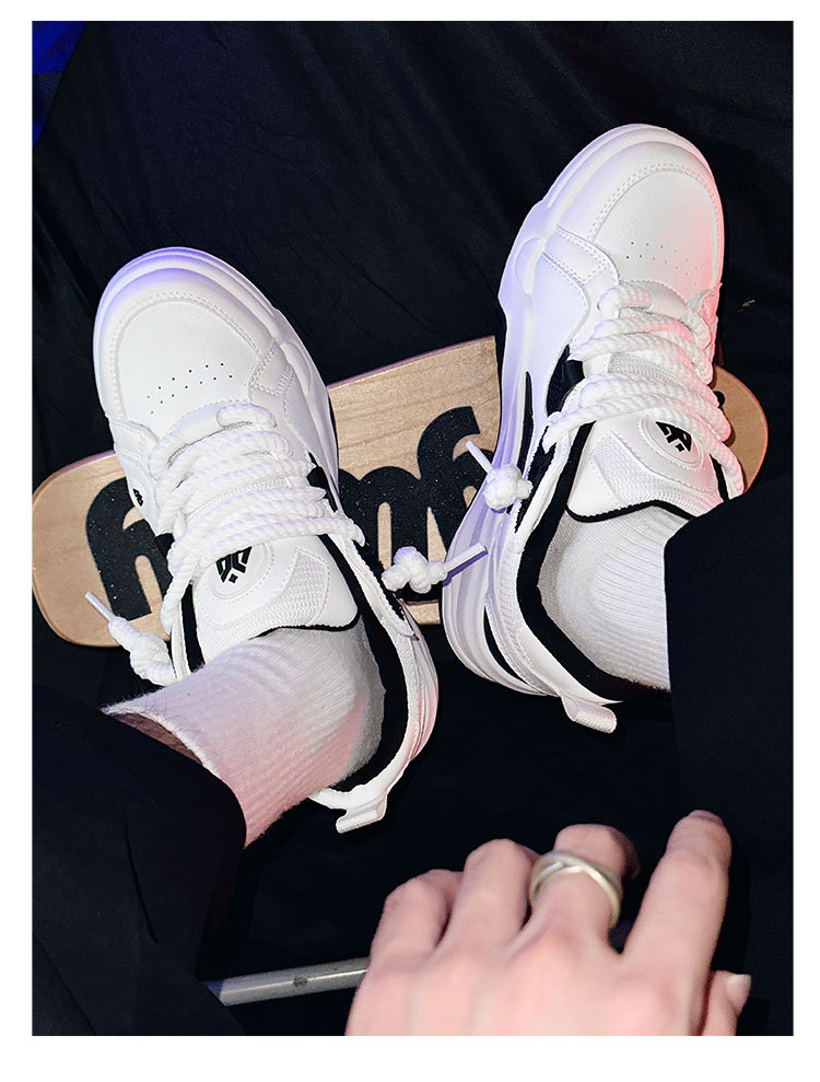 Sorte samurai skateboarding sko casual daddy sneakers_voghion.com