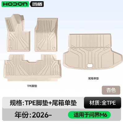 Trunk Mat Supplies — Modelə uyğun ayaqaltı - 212t01-wenjie-m6-26-models-package-model-apricot-tpe-single-layer-trunk-single-pad