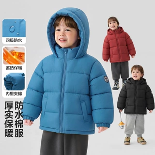 右欧男童棉服冬季防水棉衣中大童上衣童装儿童宝宝衣服冬装加厚