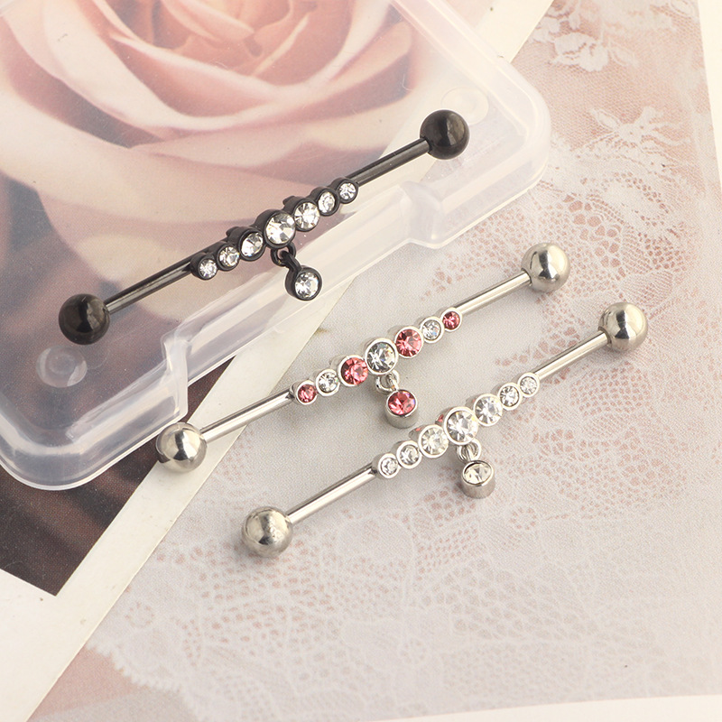 Pointed titanium steel lip stud product view