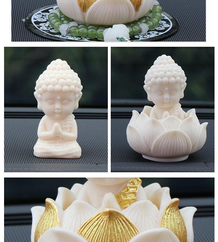 New Lotus Gold Body Car Ornaments Car Console Decoration New Lotus Gold Body Buddha Creative Car Interior