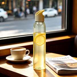 运动补水单层塑料小口提手杯轻便不压身户外随行杯