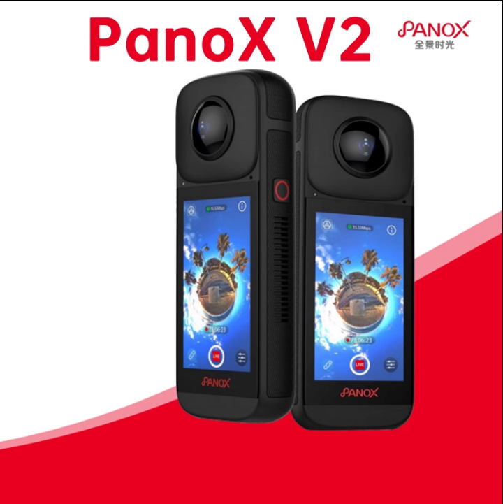 圆周率全景相机 PanoX V2 12K 360°全景照片运动相机摩托车骑行