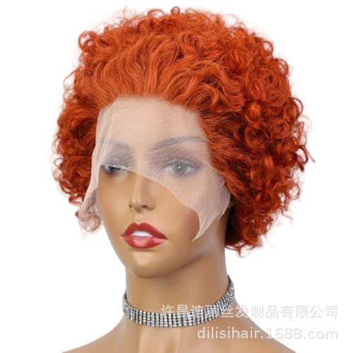Factory Wholesale 13X1 Lace Pixie Cross-Border Wig European and American Foreign Trade Short Style Female Real Hair Wig Hairwig