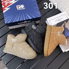 菲乐英邦童鞋2025冬季新款皮面雪地靴保暖加绒棉鞋儿童短靴子301