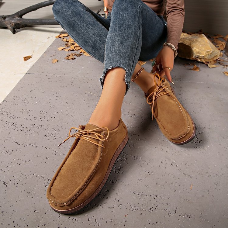 Mocasines con Tacón de Cuña para Mujer de Cuero Sintético y Suela de Caucho