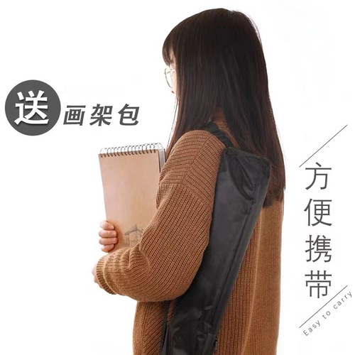 Easel painting bracket type metal small hand-cranked easel telescopic folding sketch easel sketch drawing board advertising stand