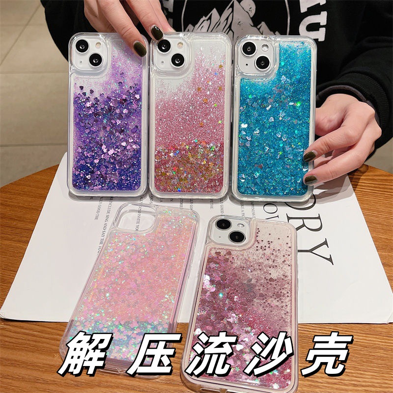 TPU büyük delikli dekompresyon sıvı kum telefon kılıfı, Apple 17 Pro Max sıvı iPhone 16/14 koruyucu kılıf 15 için uygun.