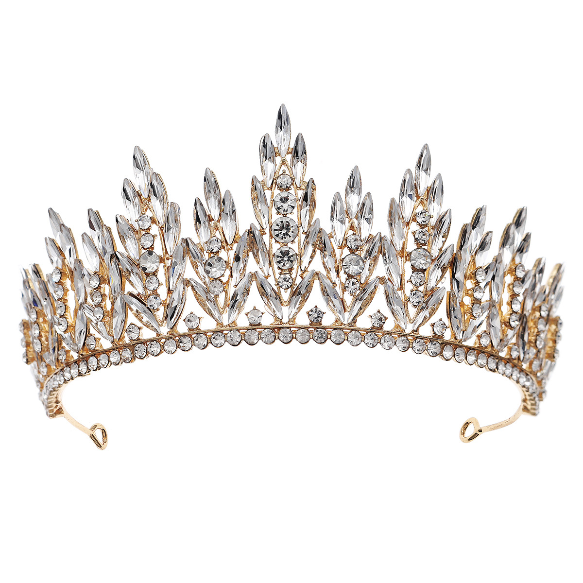 Retro Crown Alloy Inlay Rhinestones Party Headpieces Crown display picture 1