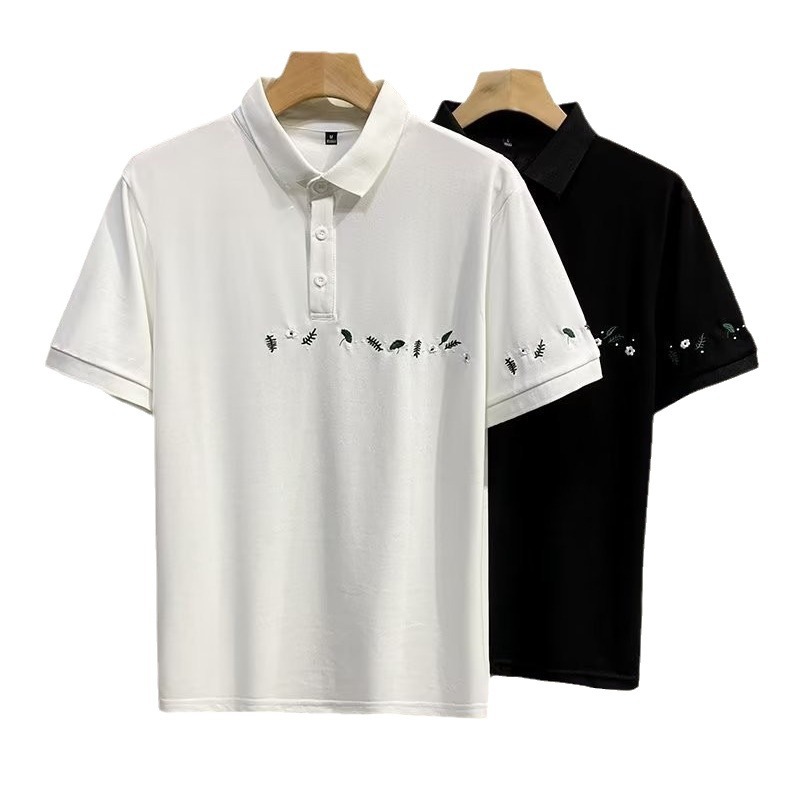 Verano nuevo estilo solapa camisa POLO tendencia de la moda masculina bordado de manga corta camisa Paul blusa casual de negocios para jóvenes hombres