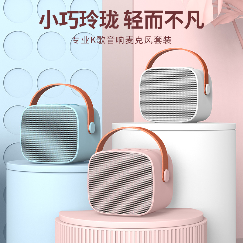 Lebo P2 micrófono de audio micrófono integrado familia KTV portátil inalámbrico Bluetooth altavoz universal karaoke artefacto