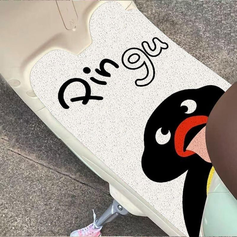 Cute cartoon silk loop electric vehicle floor mat, waterproof, non-slip, dirt-resistant, mud-resistant, can be cut to size, easy to maintain