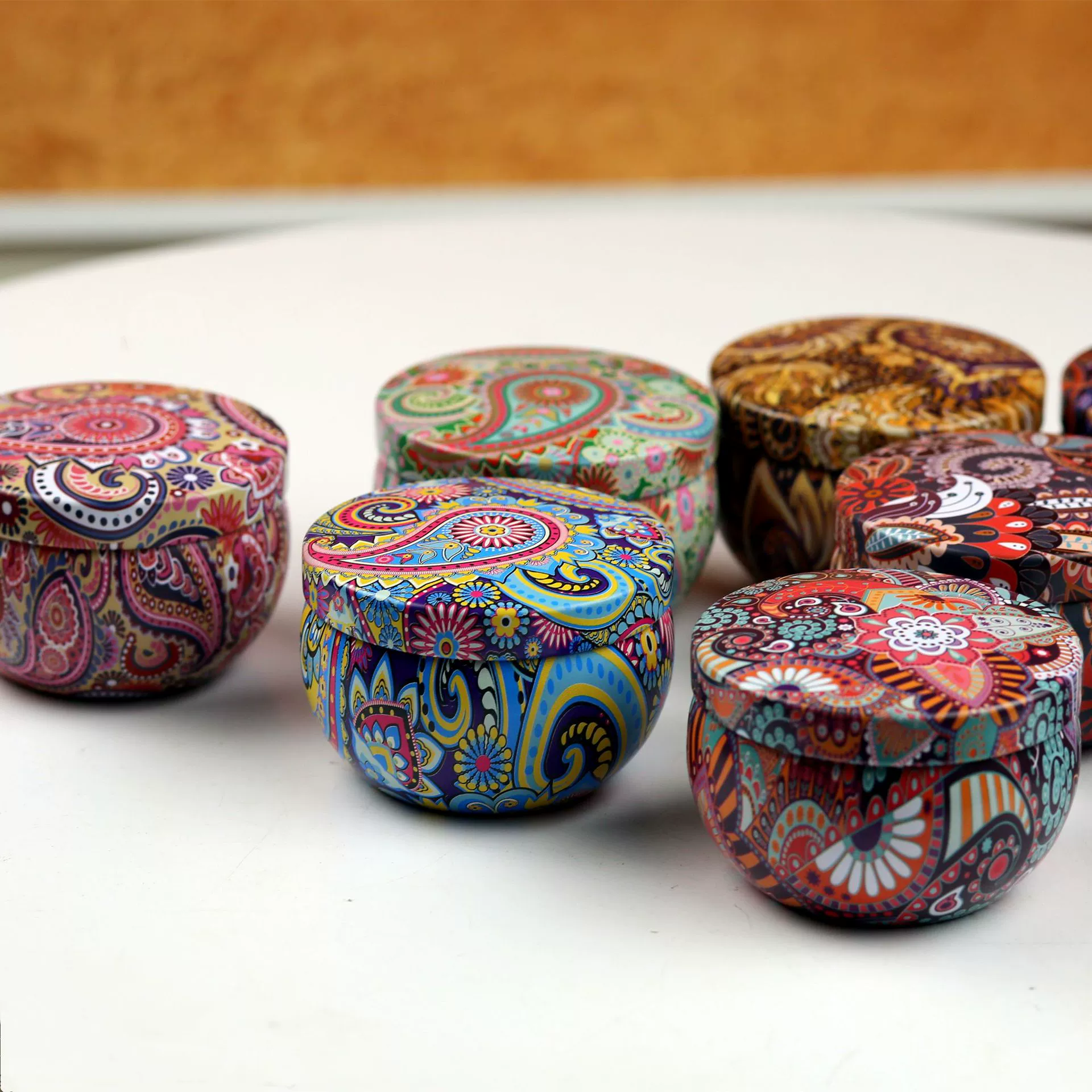 Маленькая железная коробка конфет Felilo Candle Jar Candy Box Маленькая банка Лоси Шик Сути Оловянная коробка