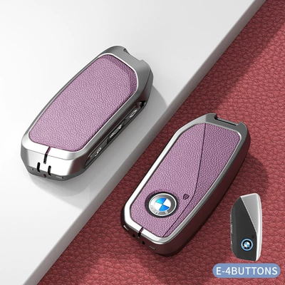 Car key bag | Series X2 X3 X4 X5 X6 - e-model-one-click-start-no-standard-model-radiant-purple-zinc-alloy-single-shell