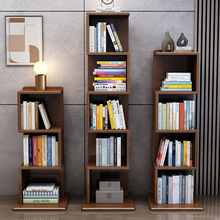 实木书架家用小户型落地置物架现代简约卧室收纳储物架墙角窄书架