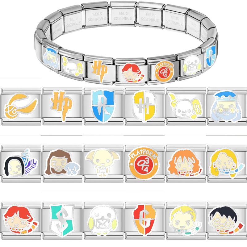 Modular Bracelet DIY Watch Strap Harry Potter Pattern DIY Italian Charms Bracelet Modular Bracelet DIY Watch Strap Harry Potter Pattern DIY Italian Charms Bracelet
