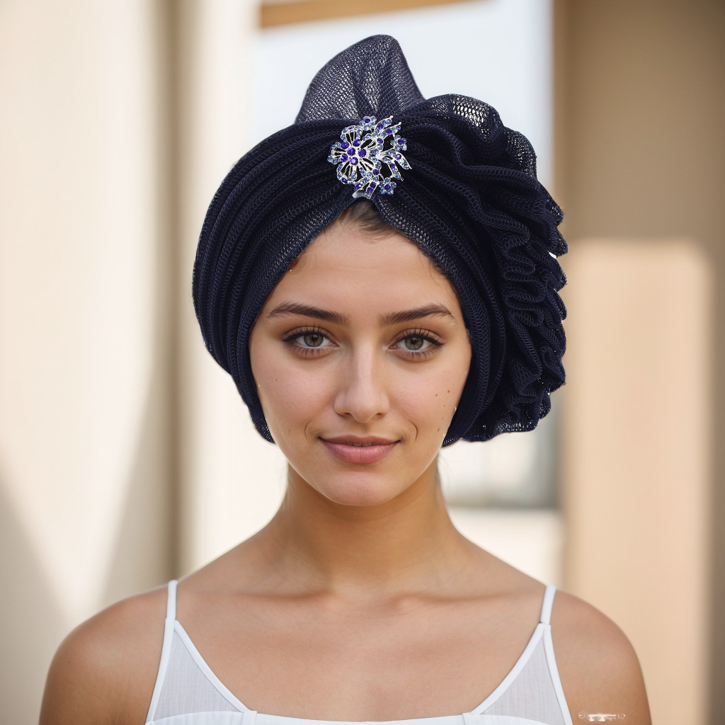 Muslim hat Layered fashion accessory African hat multicolor_voghion.com