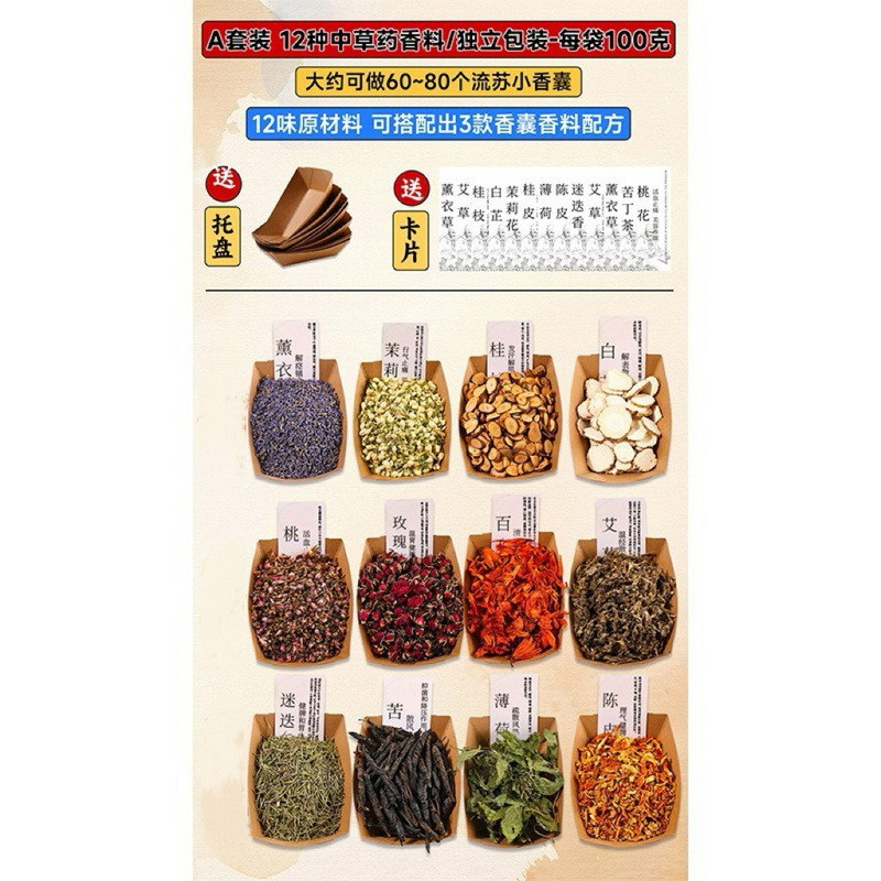 中草药香囊填充香料diy材料香挂制作工具中式婚礼迎宾区创意配方|undefined