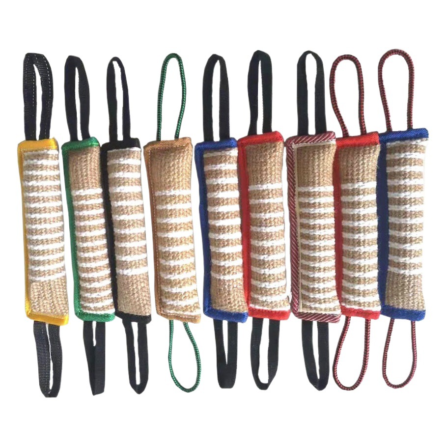 Suministros de entrenamiento para perros, palo de cáñamo grueso para masticar, bolsa de masticar, objetivo para masticar, palo para morder, palo para limpiar los dientes, juguete interactivo para perros
