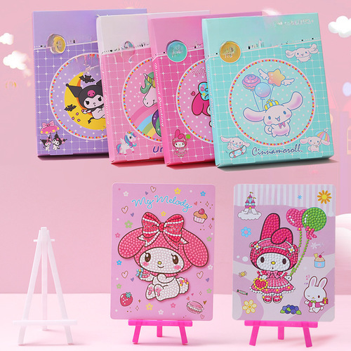 Children's Cartoon Diamond Painting 6-in-1 Handmade DIY Material Pack Girls Gift Stickers Educational Toy Stickers
