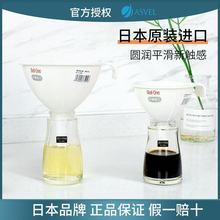 日本进口asvel漏斗家用塑料油漏斗大口径倒油打酒器舀酒灌酒