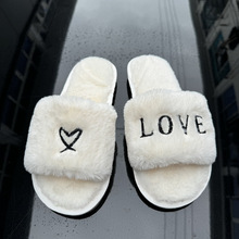 跨境外贸新款毛拖鞋室内家居鞋平底毛绒拖秋冬居家棉鞋健康鞋批发