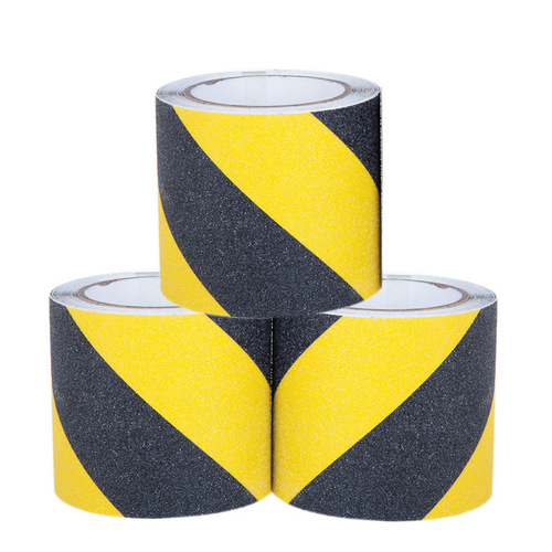 Wholesale PVC step anti-slip tape 10cm wide black and yellow frosted tape waterproof anti-slip sandpaper anti-slip tape