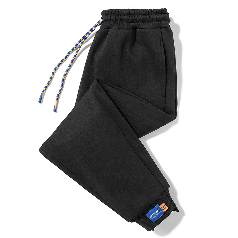 Pantalones de estilo de Hong Kong Pantalones deportivos de alta calidad para hombres pantalones de chándal de color sólido de punto pantalones casuales para hombres