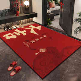 地垫入户门垫进门家用高级感红色脚垫入户客厅门口防滑可裁剪地毯