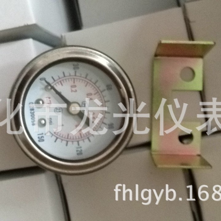 GU40纯水机电’焊机喷涂机带支架10公斤1/8气压力表耐磨损高压