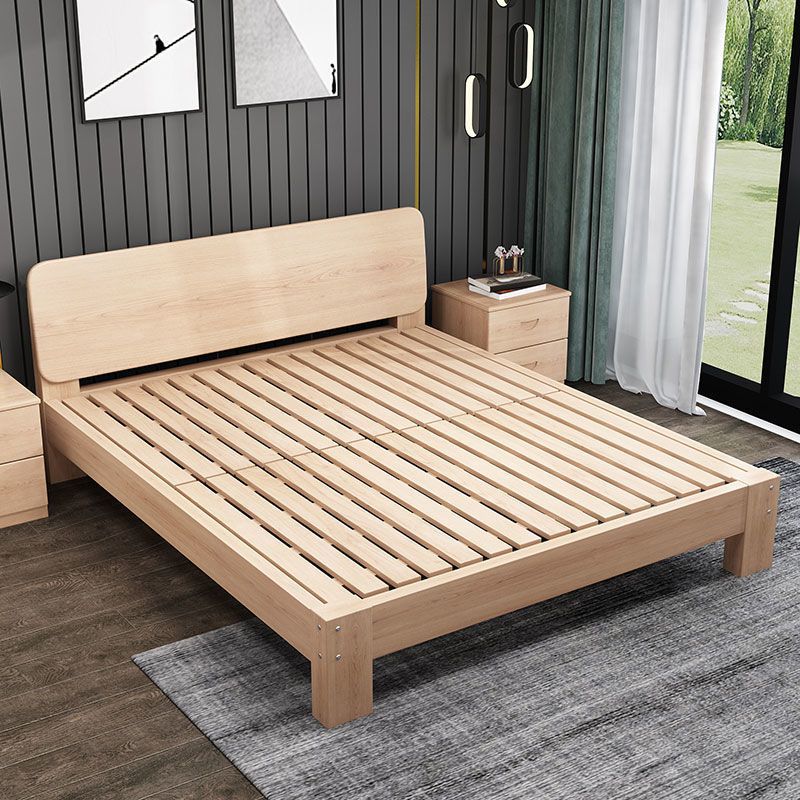 Cama de madera maciza de haya 1,8 m cama individual simple cama individual 1,5 m cama con dosel tatami fábrica simple una pieza al por mayor