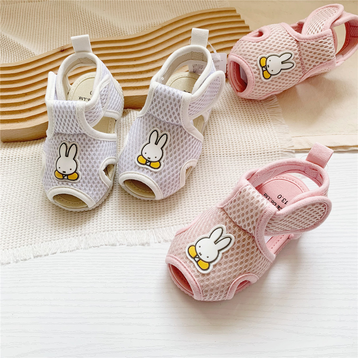 Export Japanese single summer new MF fish mouth sandals baby mesh breathable toddler cool shoes men's and women's children's shoes