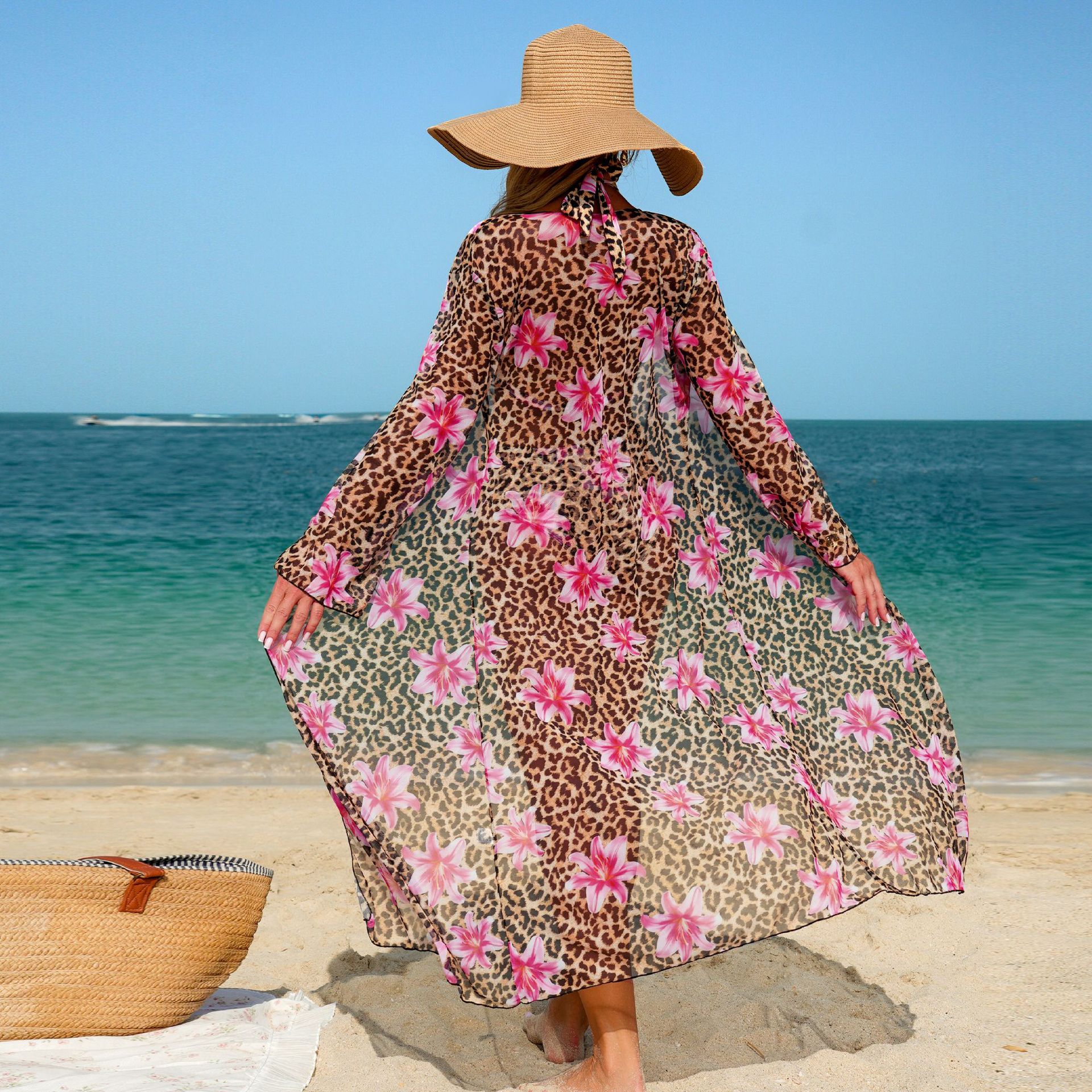 Women's Clothing Women's Sexy Fashion Three Piece Swimsuit Set European American Style Multicolor Printed Bikini_ecoleips.com