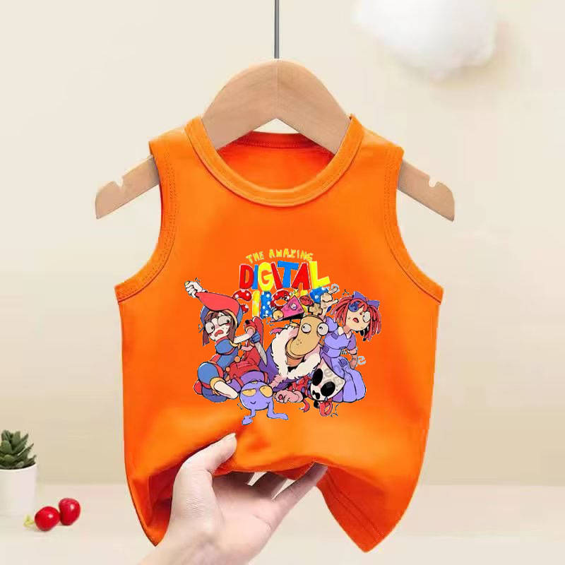 神奇數字馬戲團digital circus小丑衣服童裝中大童無袖背心亞馬遜