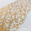 Factory direct selling hot stock source Golden hot printing four sides of sewing polyester cotton table flag dinner banquet festive decoration table flag table cloth