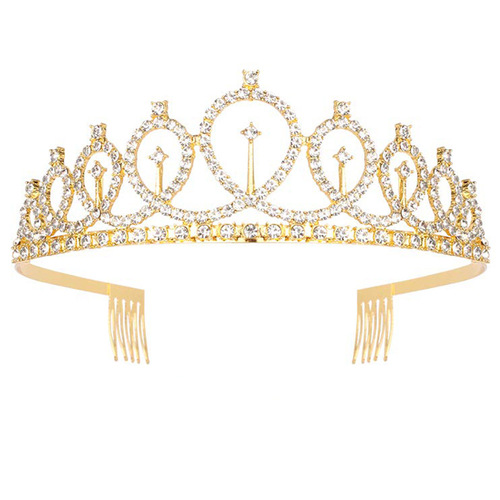 European and American party crown headband rhinestone crown hair accessories one-year number birthday cake ornaments alloy headband wholesale