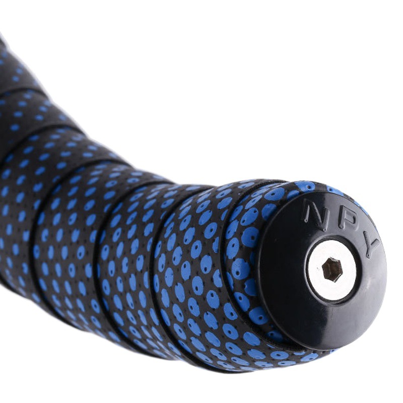 NPY correa de mango de bicicleta de carretera correa de patrón de carbono PU alta elástica EVA antideslizante transpirable correa de mango de bicicleta que absorbe los golpes