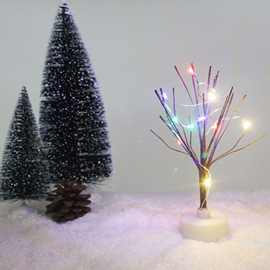 带彩灯的圣诞节专用枯树枯萎的老树枝桌面创意装饰树塑料厂家批发