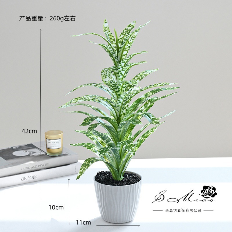 Simulación de lirio de bambú en maceta decoración creativa decoración interior impresión de seda de plantas verdes artificiales fabricantes de props de fotografía de flores