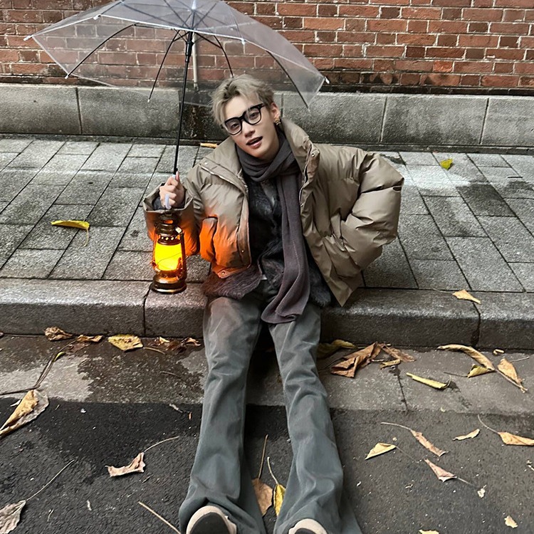 2023 가을과 겨울 새로운 블록버스터 미국 복고풍 칼라 두꺼운 따뜻한 코트 커플면 패딩 남성용 빵 의류