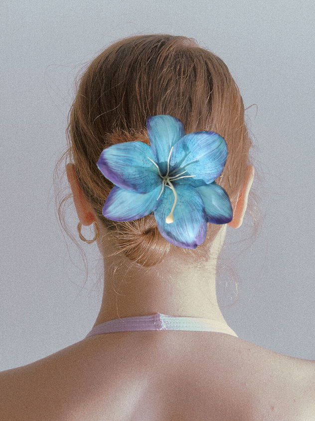 Sweet, Pastoral Style Sweet Pastoral Women's Flower PVC Hair Clip